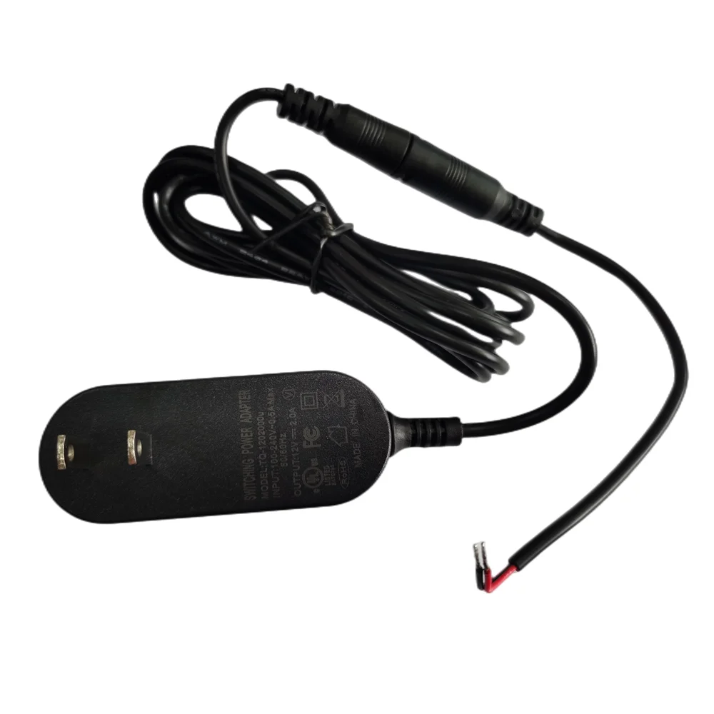 12v 2a switching power adapter with female connector bare wires ac wall plug to dc power supply adaptor IP44 connector style