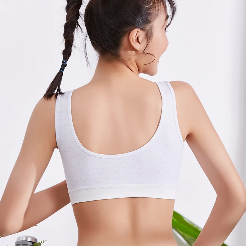 Fashion style elastic vest teen small girls in sweet girl tube top bra solid color  girls bra