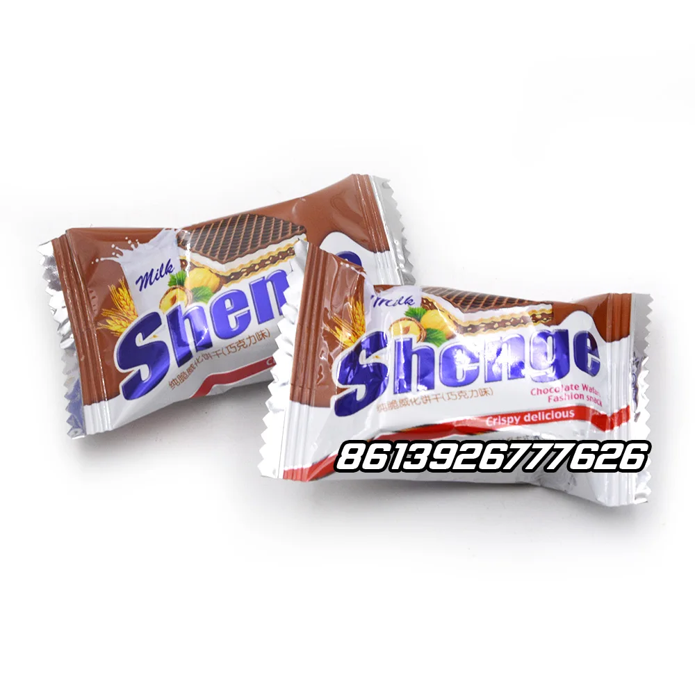 OEM snack food chocolate flavor chocolate wafer biscuit