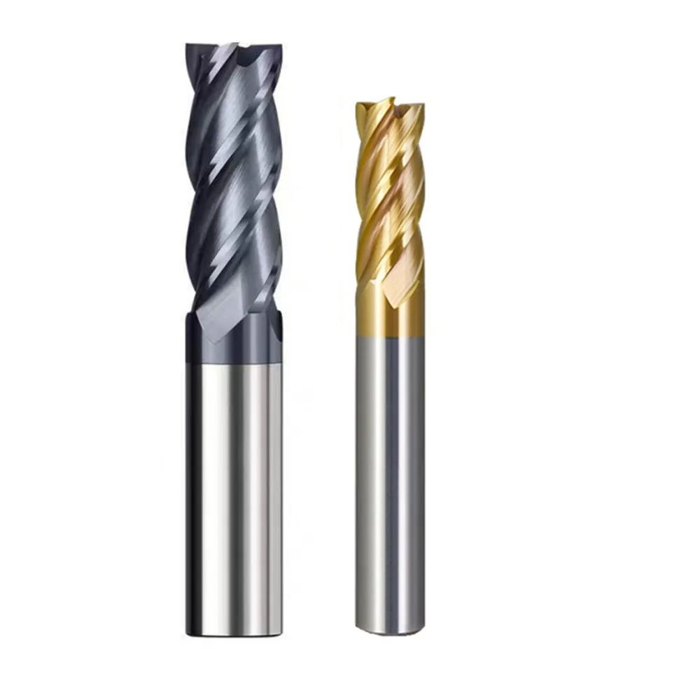 4 Flutes M2AI high-speed steel milling cutter HRC66 Helix Angle 30D For Hole-Opening Operations On Drill Presses & Lathes