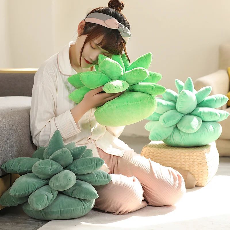 Stocked Lifelike Succulent Plants Plush Stuffed Decoration Toy Succulent Pillow