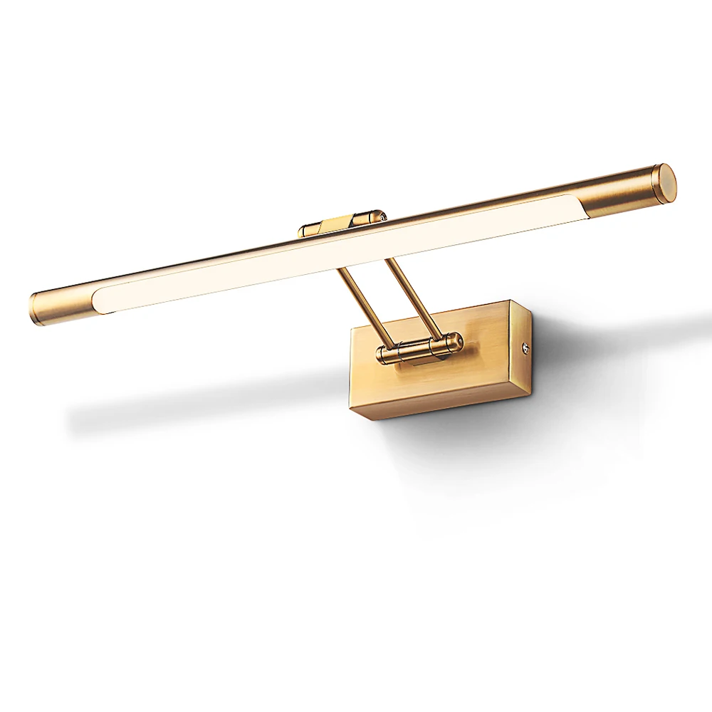 LED Indoor Wall Sconce 8W Antique Brass LED Picture Light For Hotel 100-240V Bathroom Lighting Vanity Mirror Lights For Bathroom