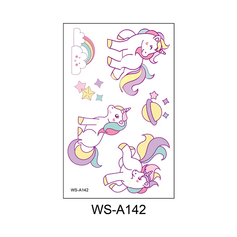 Child Tattoo Sticker Cute Mini Cartoon Horse Temporary