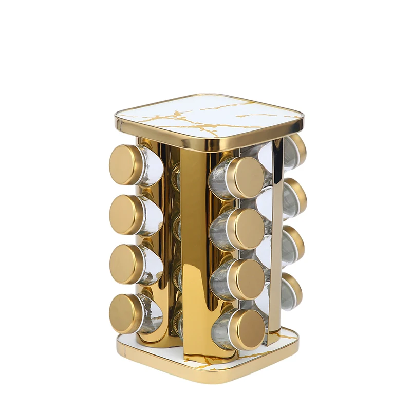 360 Rotating Cruet Condiment Seasoning Jars Set Spices Pepper Sprays Bottles Seasoning Salt Jars Kitchen Storage Rack Organizer