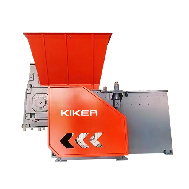 high capacity scrap metal paint bucket shredder crushed film waste plastic single shaft shredder