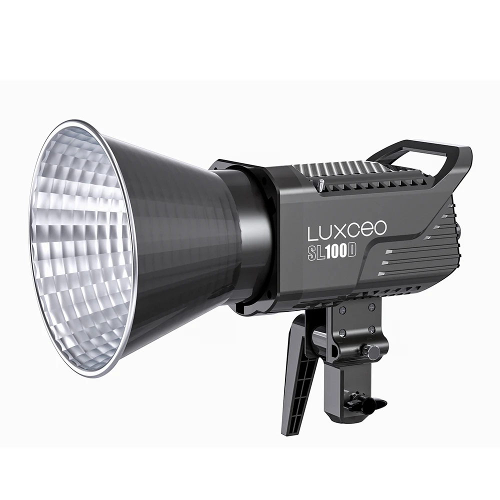 LUXCEO SL100D Studio Light 100W 37700lux Dual Color Temperature 2700K 6500K RA95 Group Control Bowens Mount LED Video Light
