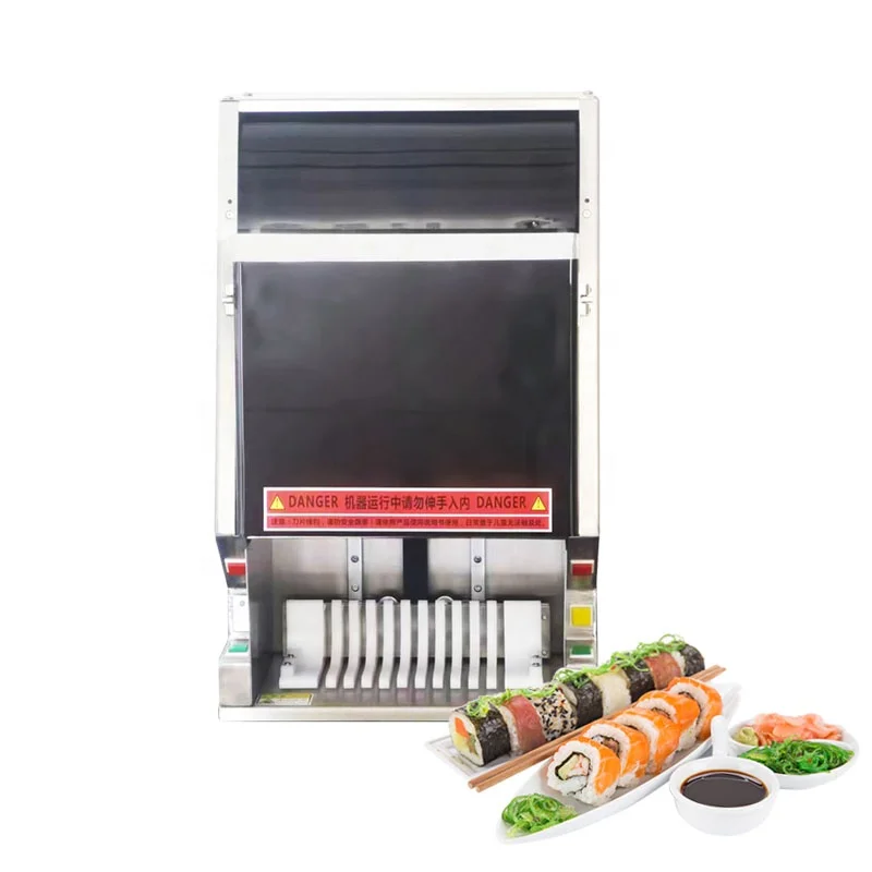 New Upgraded Automatic Kimbap Slicing Machine California Roll Maki Sushi Cutter