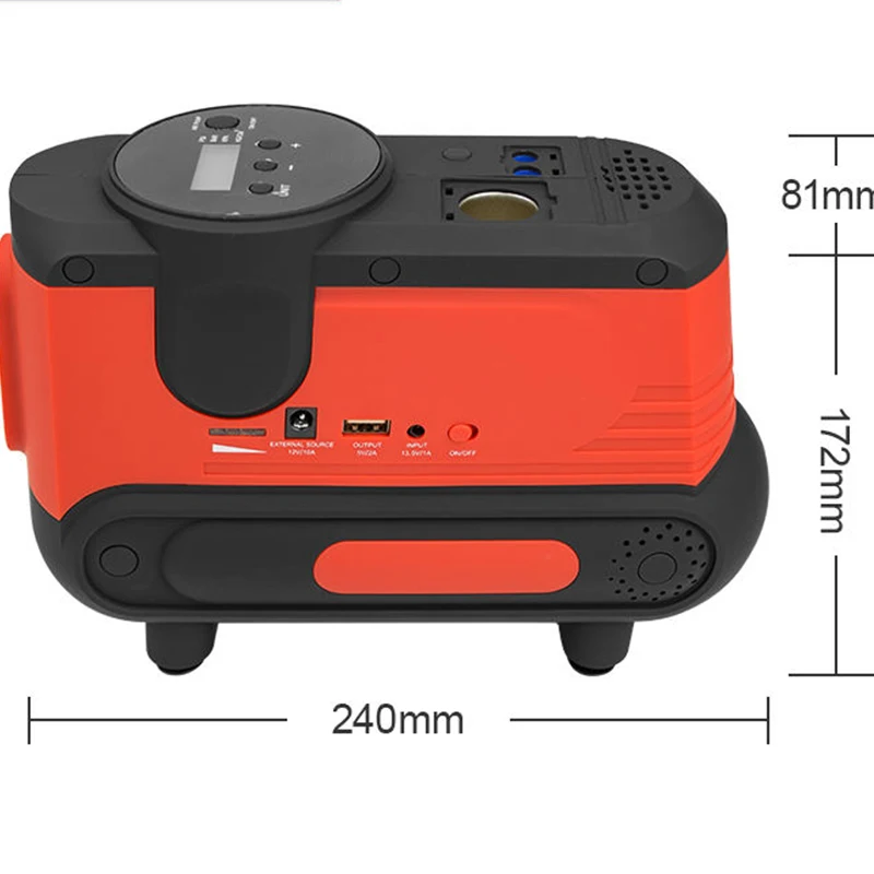 8000Mah Emergency Car Boost Battery Jump Start Peak 800A Portable Car Jump Starter With Led Lights