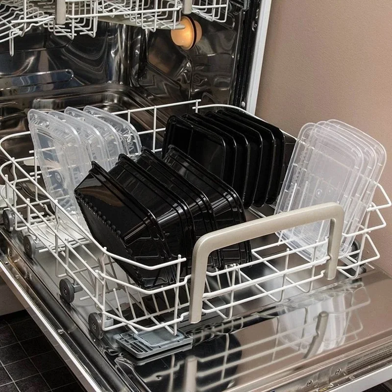 Takeaway Microwavable Plastic Disposable 3 Compartment Bento Food Storage Lunch Boxes / Meal Prep Containers