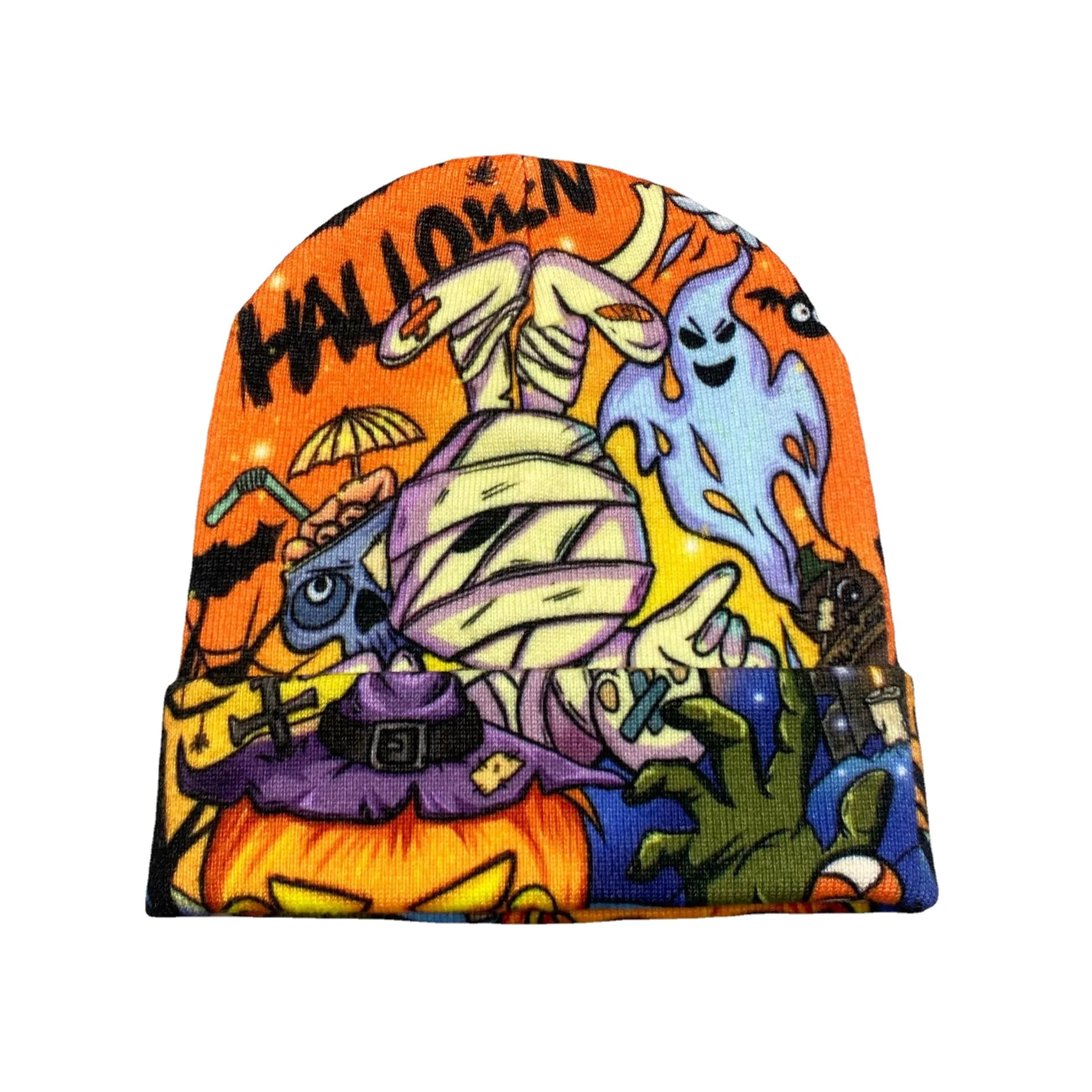 Customizable Logo Winter Hat All-Over Printed 3D Sublimation Beanie for Outdoor Sports Parties Beach Adventures-for men Adults