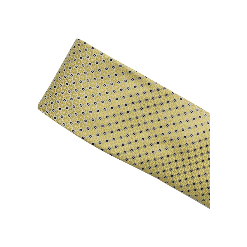 Direct Manufacturer Wholesale Polyester Wide Yellow Geometric Mens Ties Custom Slim Unique Skinny Woven Jacquard Office Ties