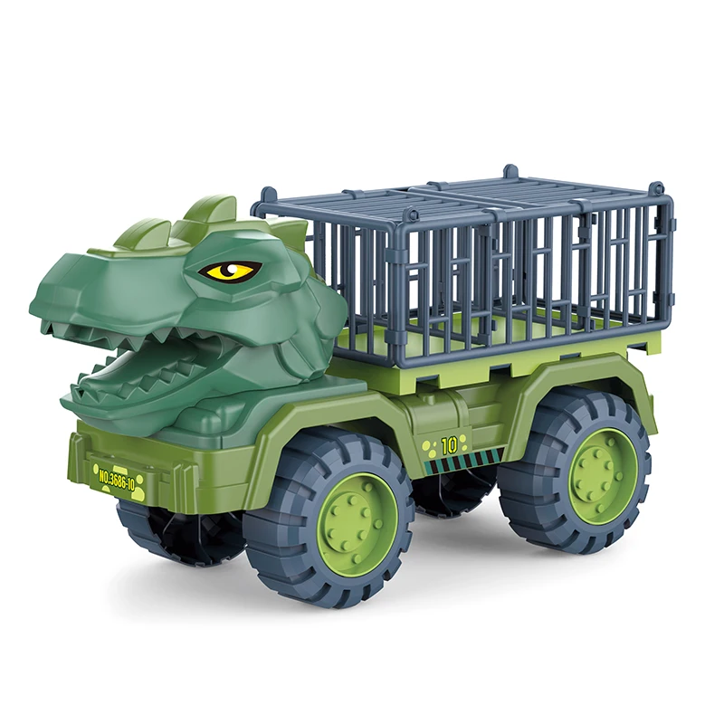 Large Engineering Vehicle Children Toys Car Set Boy Animal Carrier Dinosaur Transport Truck Toy