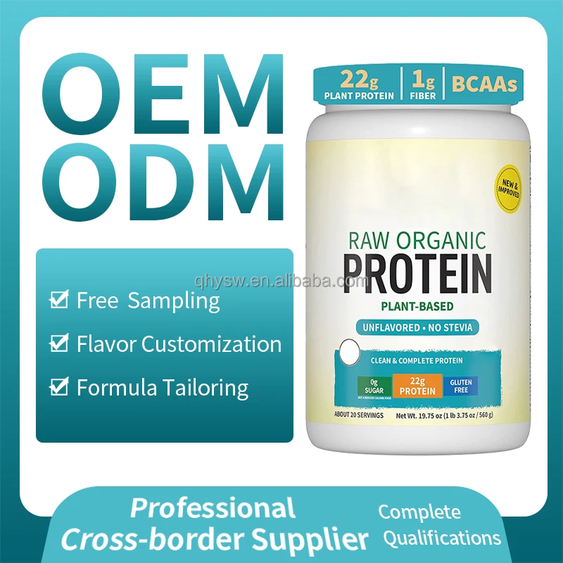 OEM ODM Private Label Vegan Plant Based Protein Powder Multivitamin Minerals Superfoods Digestive Enzymes Protein Powder