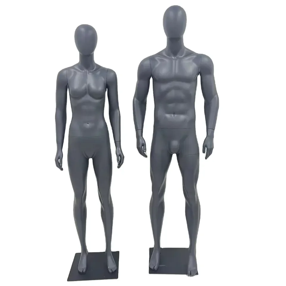 Wholesale fitness muscle male mannequins gray full body sports manikin men dummy torso stand for athletic clothing display