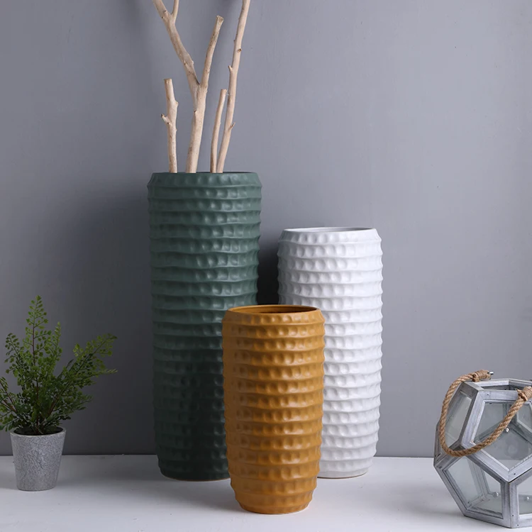 Top sale wedding vase decoration custom matt large flower vase set porcelain for home decor