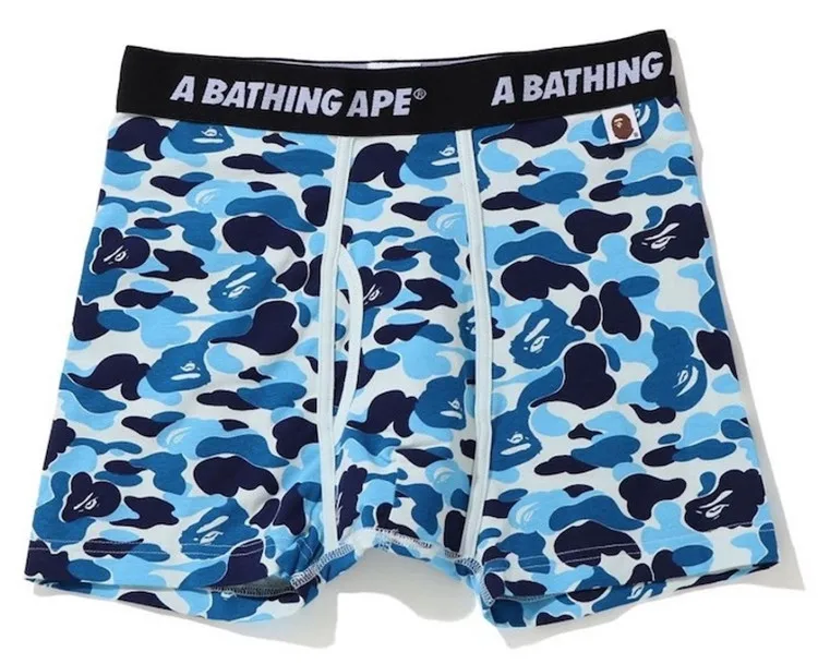 Оптовая продажа мышек BAPE детские трусы-боксеры Короткие трусы камуфляжной расцветки 21SS Мужская камуфляжная 100% нижнее белье из хлопка; Трусы; Трусики; Мышек