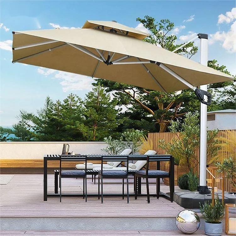 luxury hydraulic auto led restaurant hotel cafe coffee shop outdoor garden patio swimming pool parasol umbrella and base
