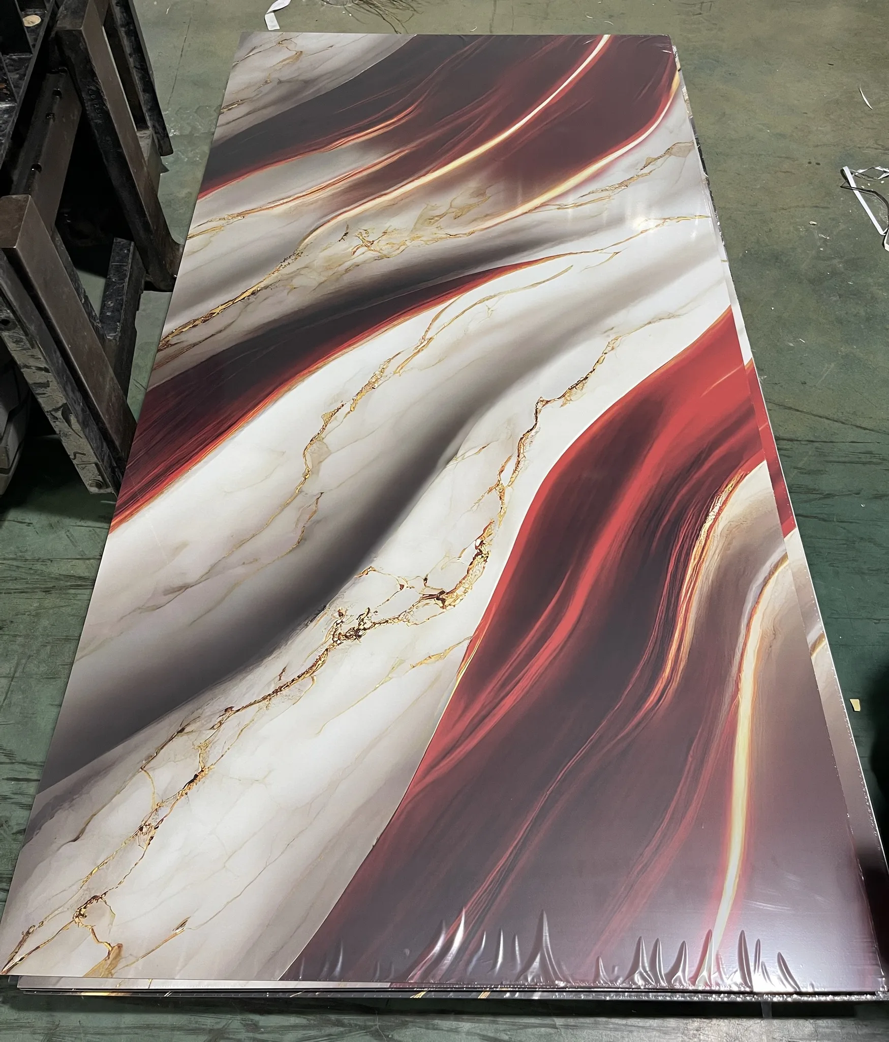 3mm 1220x2440mm Waterproof Bathroom Decorative PVC Plates Faux Marble Wall Panel UV Plastic Sheet For Interior