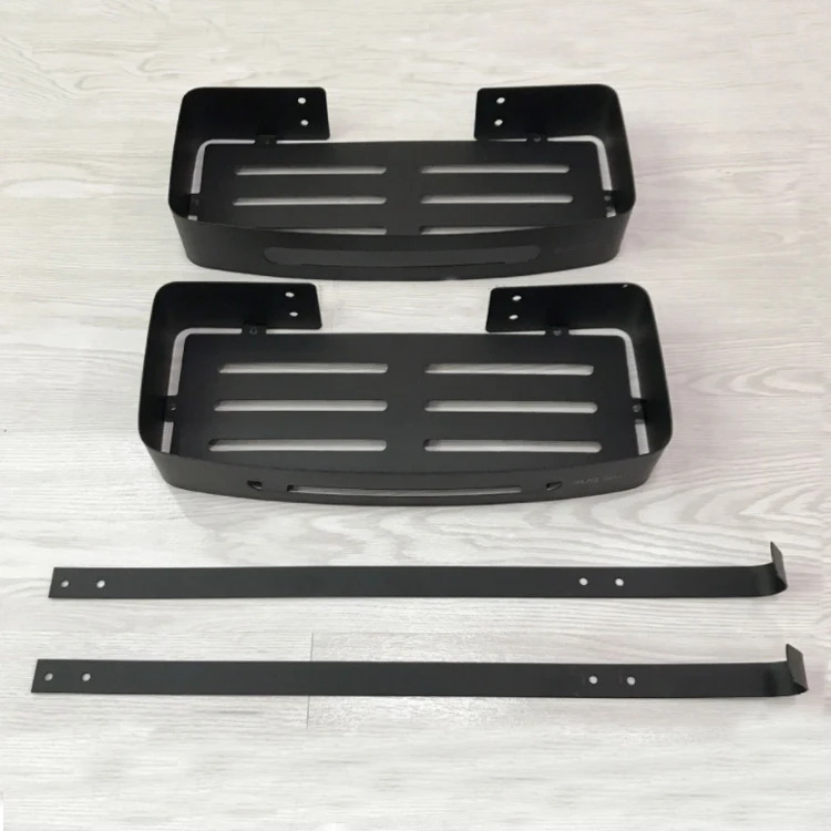 Wall mounted bathroom shelf black stainless Steel Shampoo Holders Rack  shower caddy double layer bathroom shelf for wall