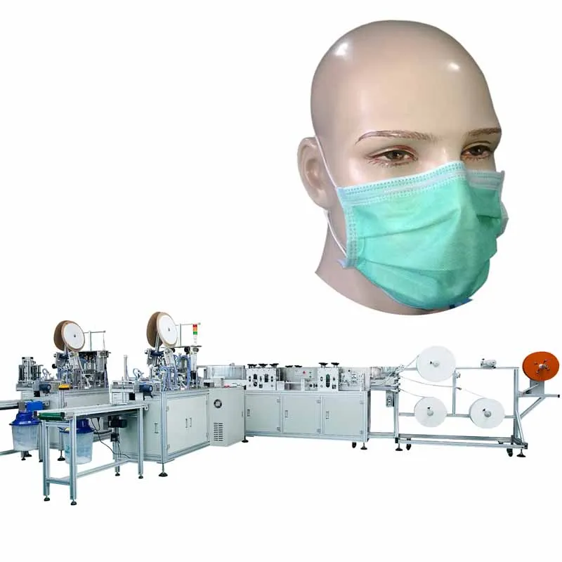 Inward ear cord type pleated mask machine (1 mask body molding device 2 ear cord welding device)