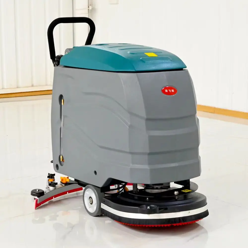 HandScrub Pro Electric Manual Floor Scrubber Efficient Small Area Cleaning for Home Restaurant Use Core Motor Bearing Gear