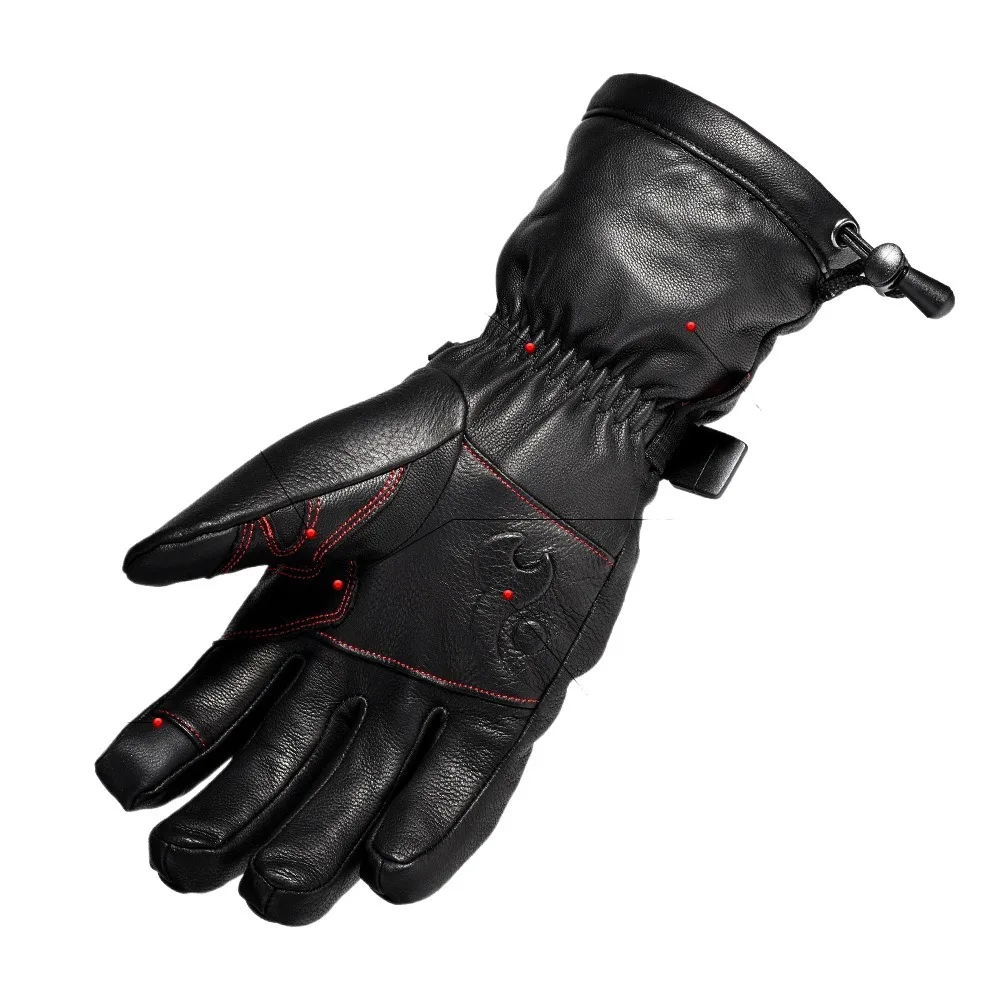 Winter New genuine leather ski forgloves five finger warm touch screen warm keeping sports forgloves