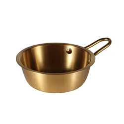 stainless steel Korean-style Seasoning sauce Multipurpose With handle rice wine bowl