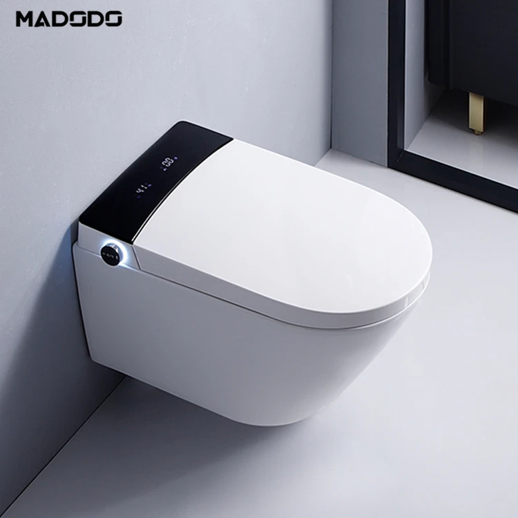 Smart Toilet Wall Mount Elengated Sanitary Ware P-Trap Washdown Wall-Hung Toilet With Concealed Tank