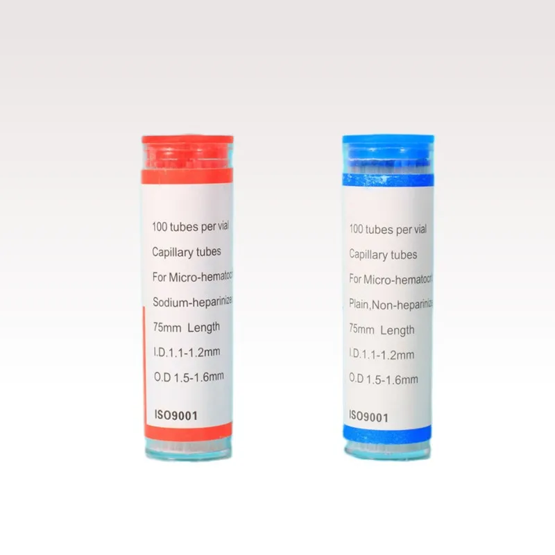 China Supplier Wholesale high quality medical micro heparinized 75mm glass capillary tube