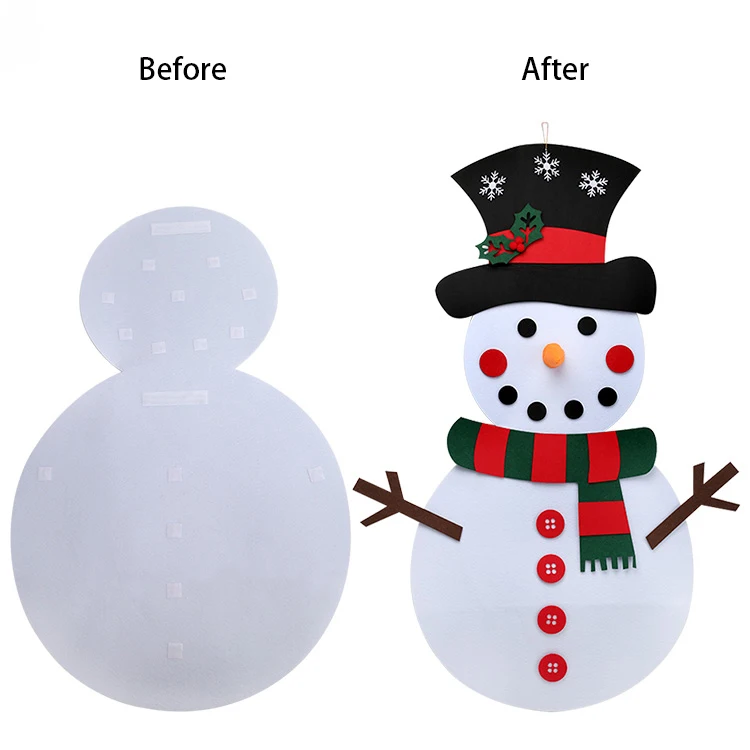 Felt christmas tree snowman set  indoor home decoration ornament wall hanging ourwarm wholesale