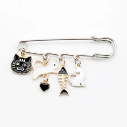 Cute animal pins dog cat alloy enamel pin brooch for girl kids jewelry