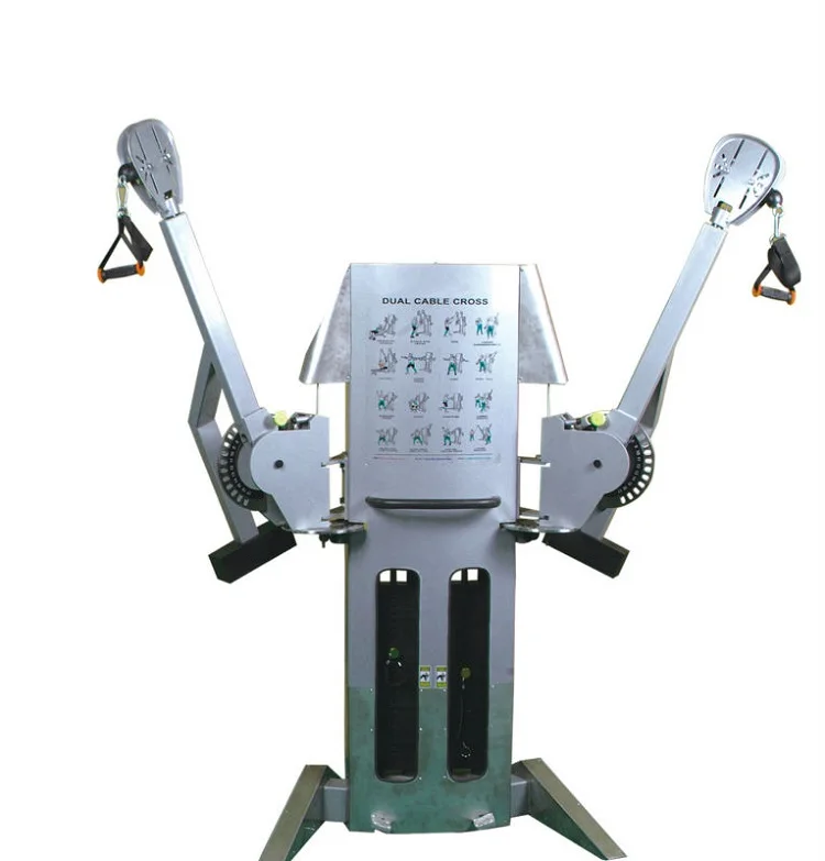Commercial Gym Club Use Health Device Heavy Duty Fitness Equipment Pin Loaded Dual Cable Crossover