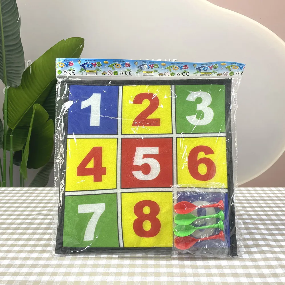 Children Indoor Funny Shooting Game Safe Cloth Dartboard Hanging Number Targets Dart Boards