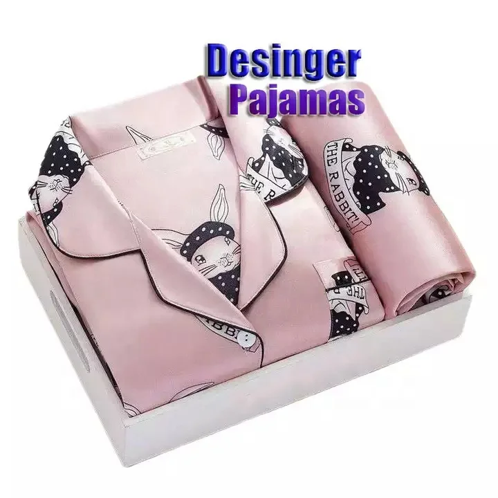 night dresses girls sleepwear two piece wholesale pajama set satin silk pajamas designers pyjamas short pajama for women