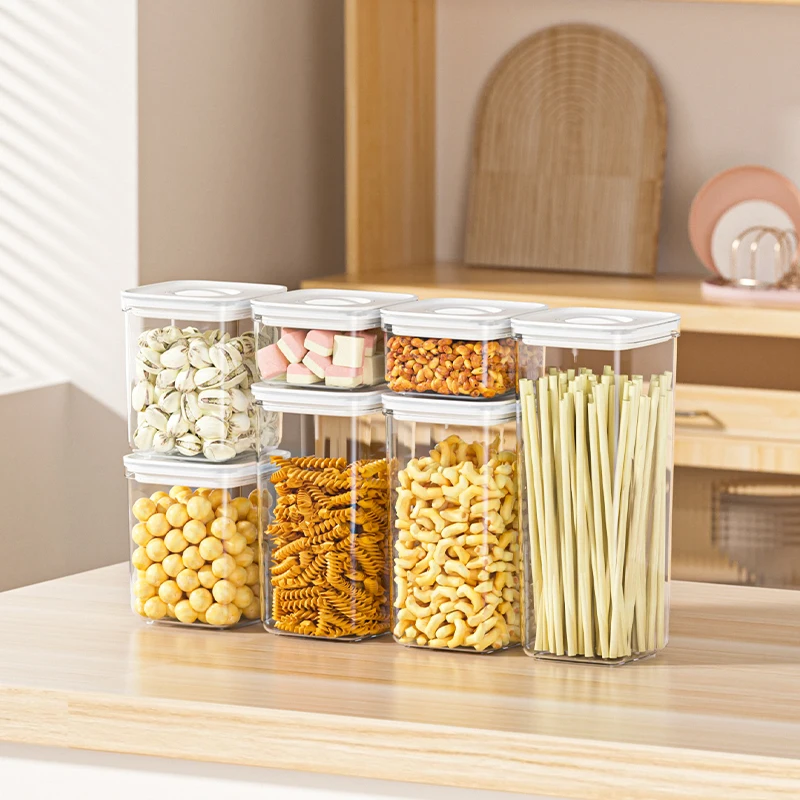 BPA Free Creative House kitchen dry food nuts fruit fresh transparent 5 pieces plastic box airtight storage container set with