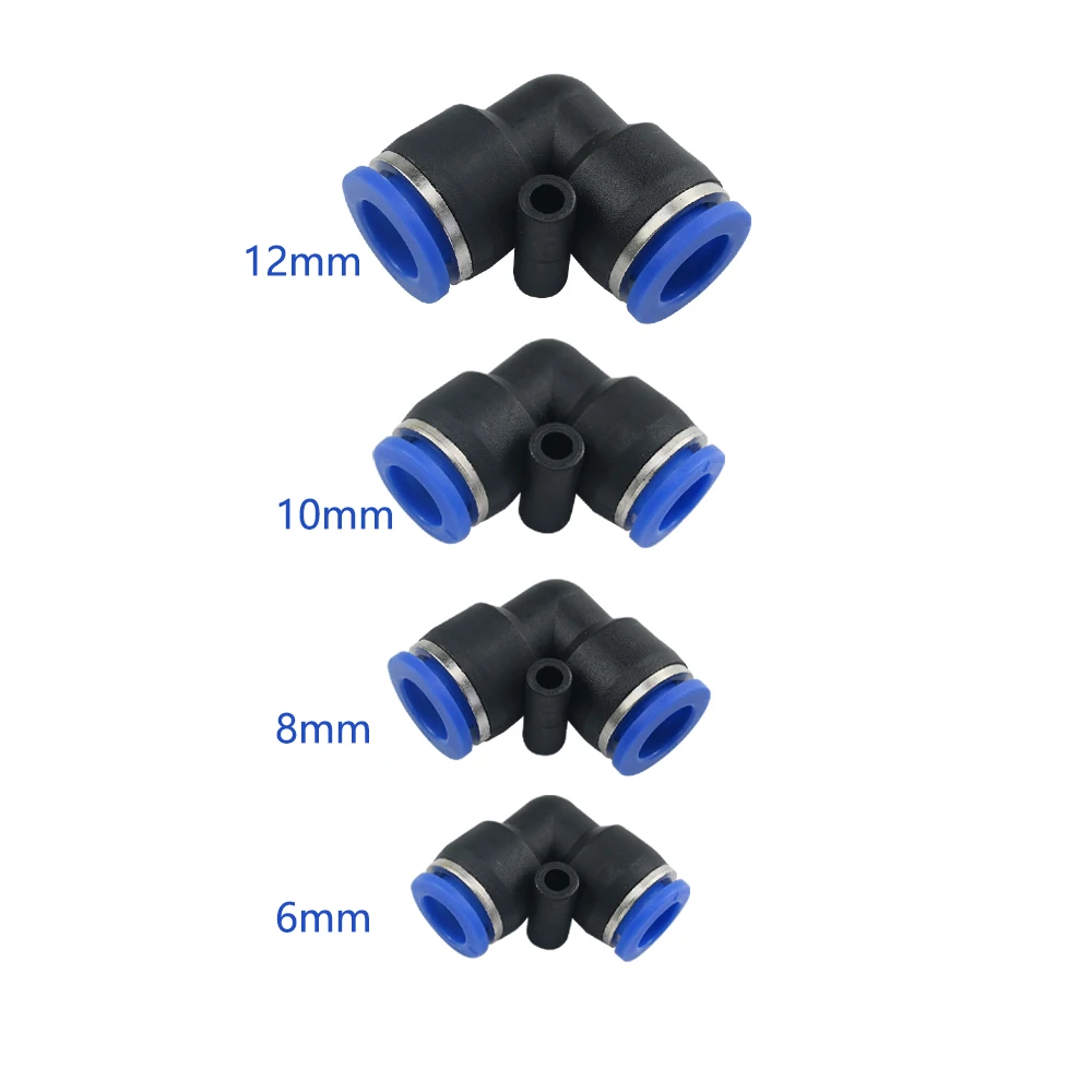 6mm/8mm/10mm/12mm Elbow Connector L Fitting Push To Connect Air Pneumatic For Garden Water Sprayer Misting System Irrigation Pa