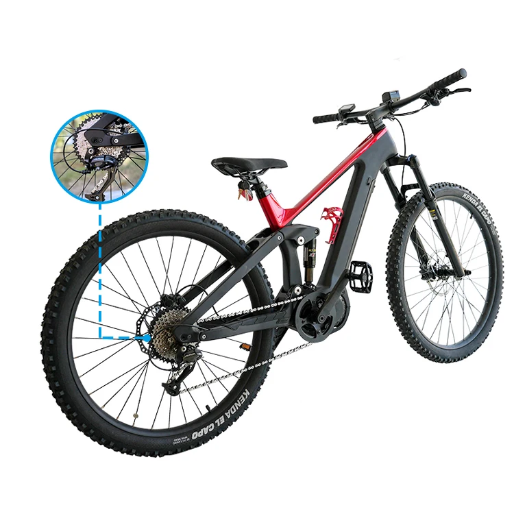 2023 Full Suspension Carbon Fiber Fast Mtb E-Bike Mid Drive 36V Lithium Battery Ebike Electric Mountain Bike E Bicycle For Sale