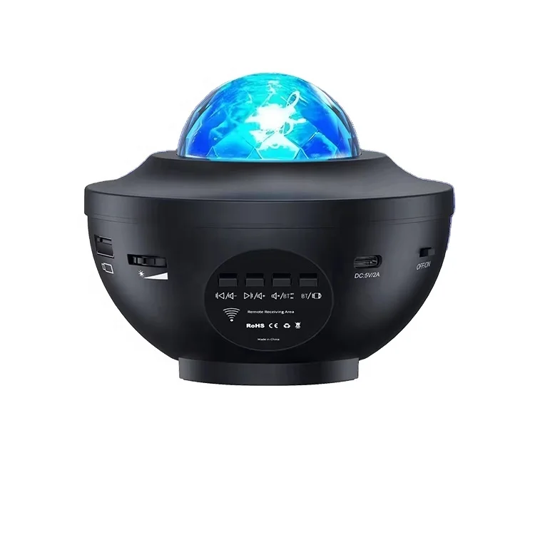 Динамический динамик с эффектом воды Bluetooth громче расслабляющий Музыкальный проектор Звездный Ночной свет светодиодная лампа-проектор со звездами