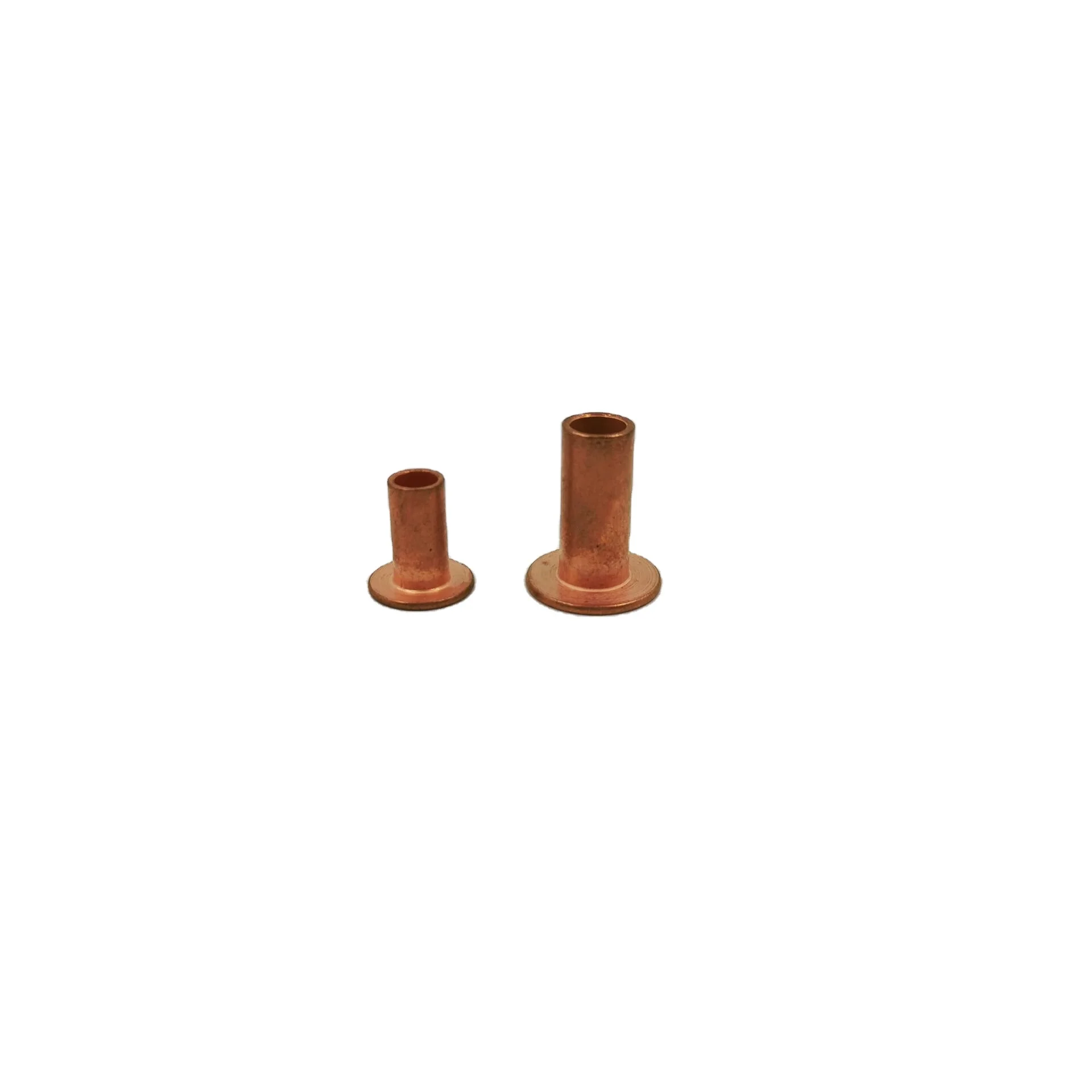 Flat Head Hollow Tubular Rivet Carbon steel Hollow Rivet Copper Plating Copper plated OEM Flat Head Galvanized Tubular brake Riv