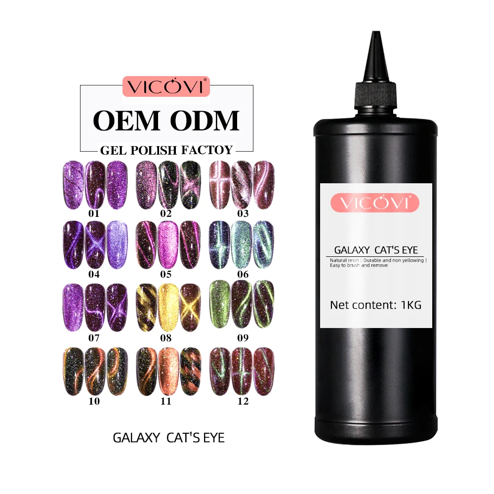 Wholesale New private label kg Cat Eye Gel Soak Off UV Gel Polish Factory Price Cat Eye Gel