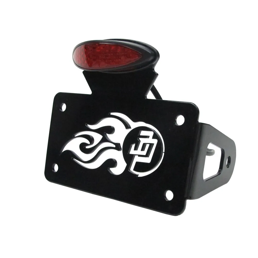 Low Price Adjustable Side Mount Halogen Halogen Bracket Motorcycle License Plate Holder For Motorbike