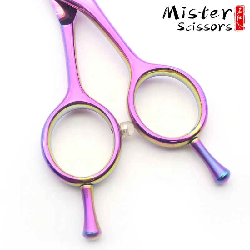 Pink Titanium Professional High Quality Pet Dog Grooming Curved Thinning Scissors 7.25 inch 440C Stainless Steel