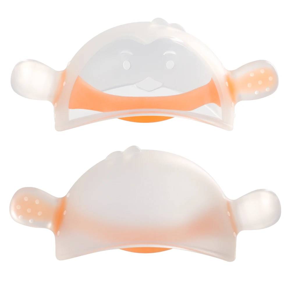 Newsun Penguin Silicon Teether Toy Silicone Baby Teething Nursing Glove Soothe The Anti Eating Hands Sensory Autism For Kids