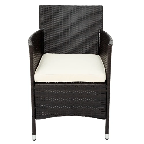 Factory Cheap Price Rattan Dining Chair Patio Balcony Relax Garden Chair With Customized Cushion