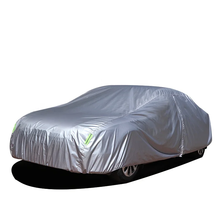 
Wholesale Car Accessories Silver Coated Scratch Resistant Breathable 190T Polyester Waterproof Car Cover 