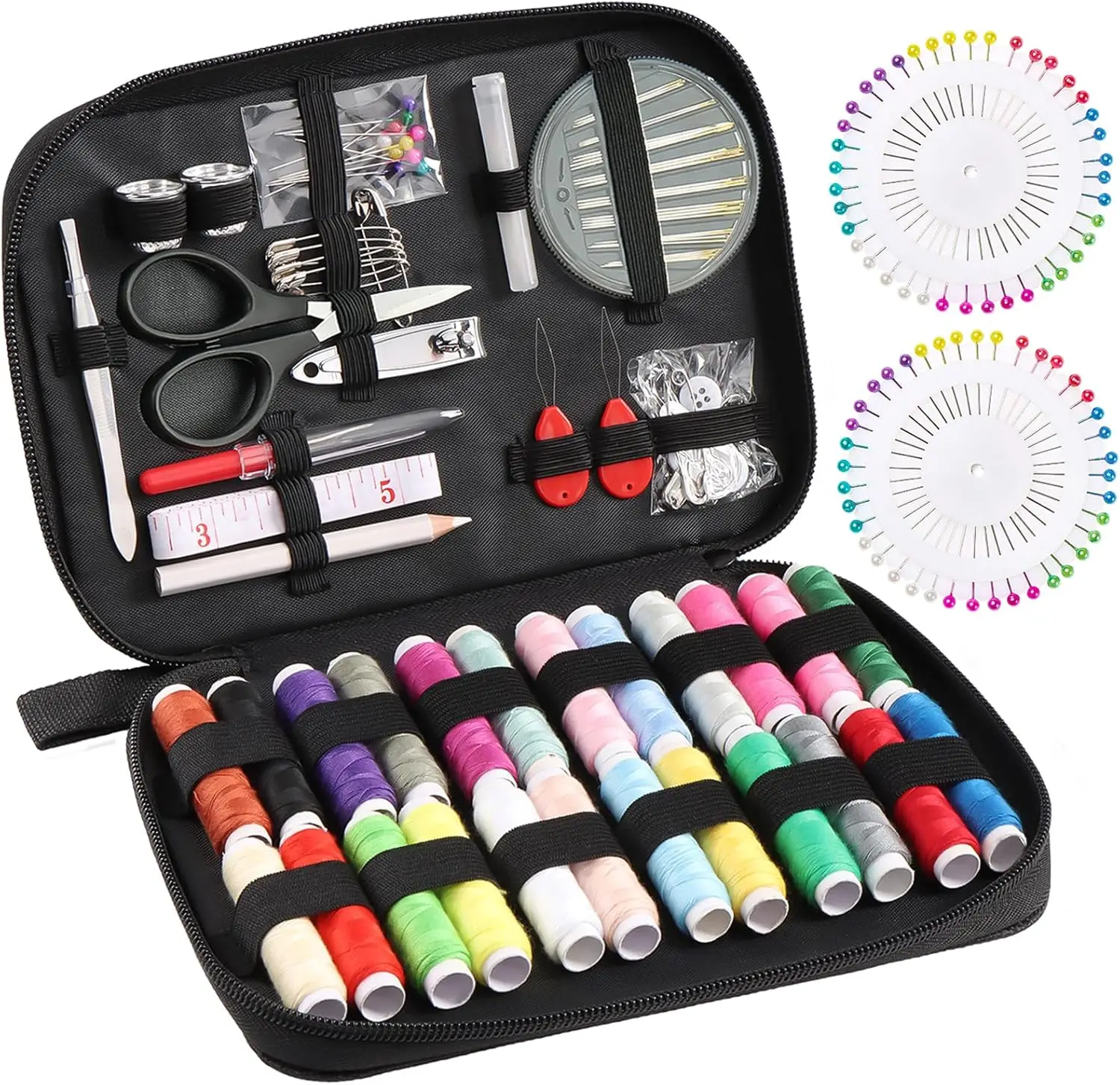 Wholesale Sewing Accessory Kit with Pearl Head Safety Pins Needles for Travel Office Wedding Holidays-for Christmas Halloween
