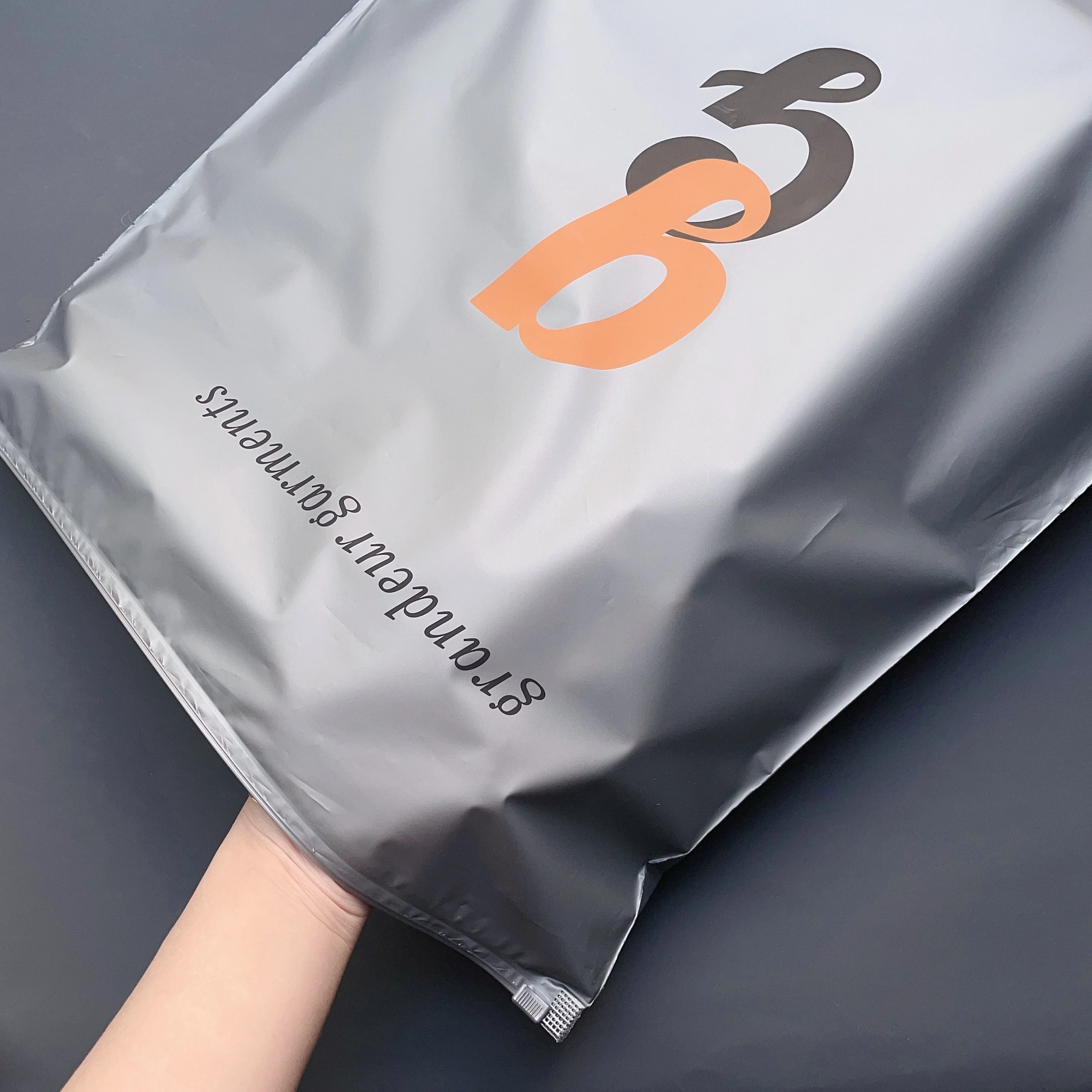 35x45cm custom logo printed clothing packaging zipper bag sweatshirt garment bags plastic storage silver bags for clothes