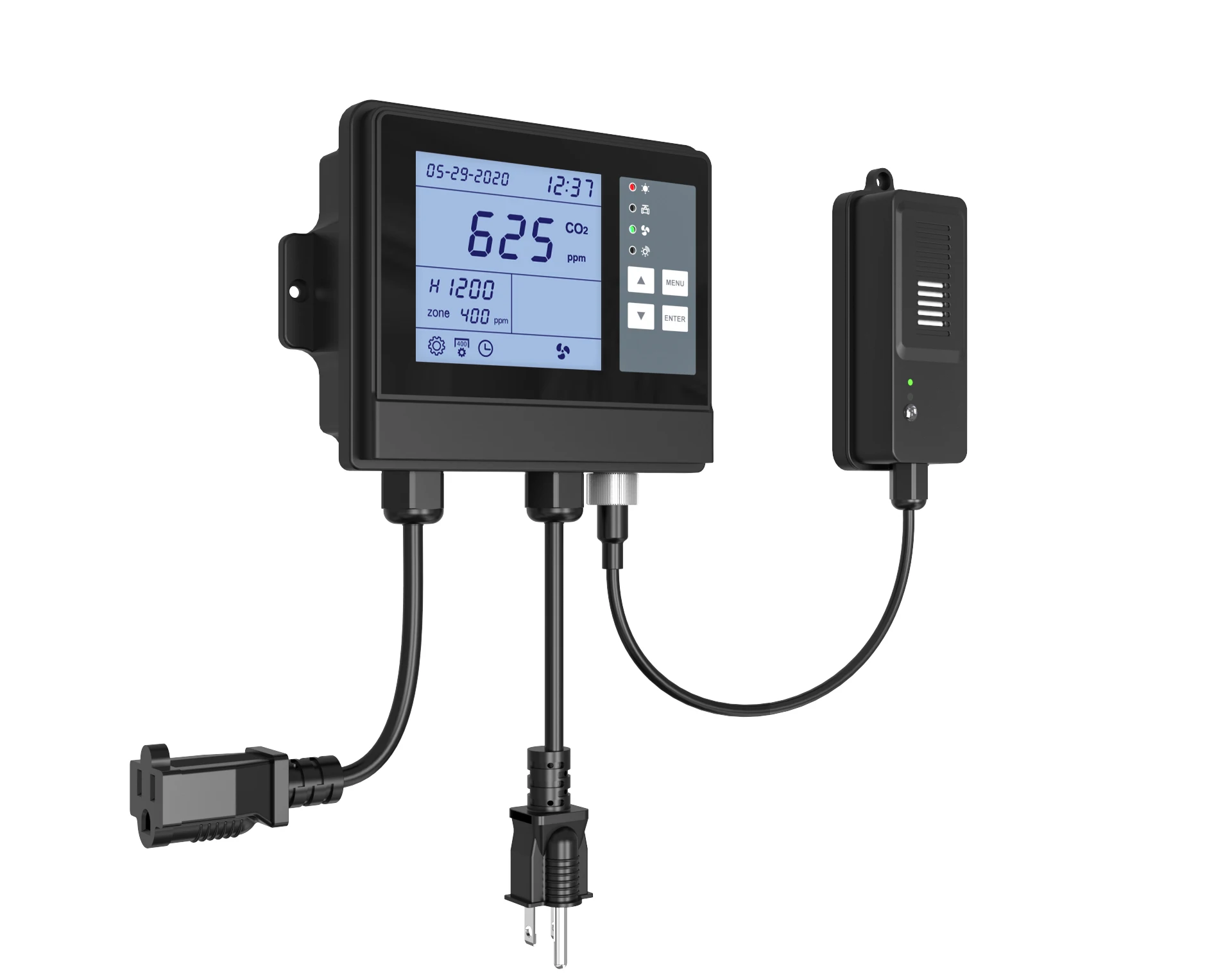 CO2 Controller WiFi Carbon Dioxide Controller CO2 Meter Monitor Relay Function, NDIR CO2 Sensor for Green House