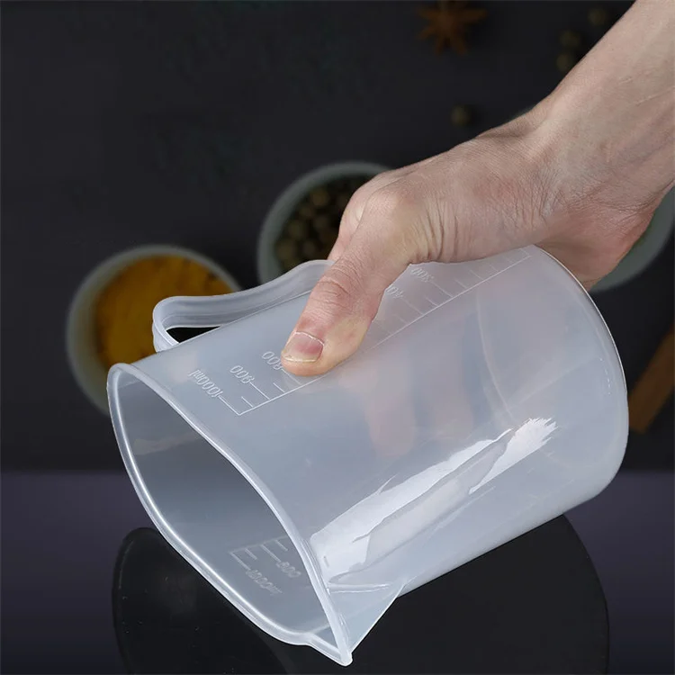 Kitchen Baking Pp Transparent plastic Graduated measuring jug with handle