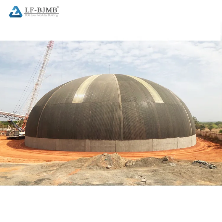 LF-BJMB Steel Space Building Dome Roof Steel Frame Of Bulk Storage Shed Coal Storage Silo